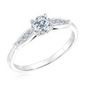 Exclusive Shop Signature Round Diamond Engagement Ring 1/2ctw